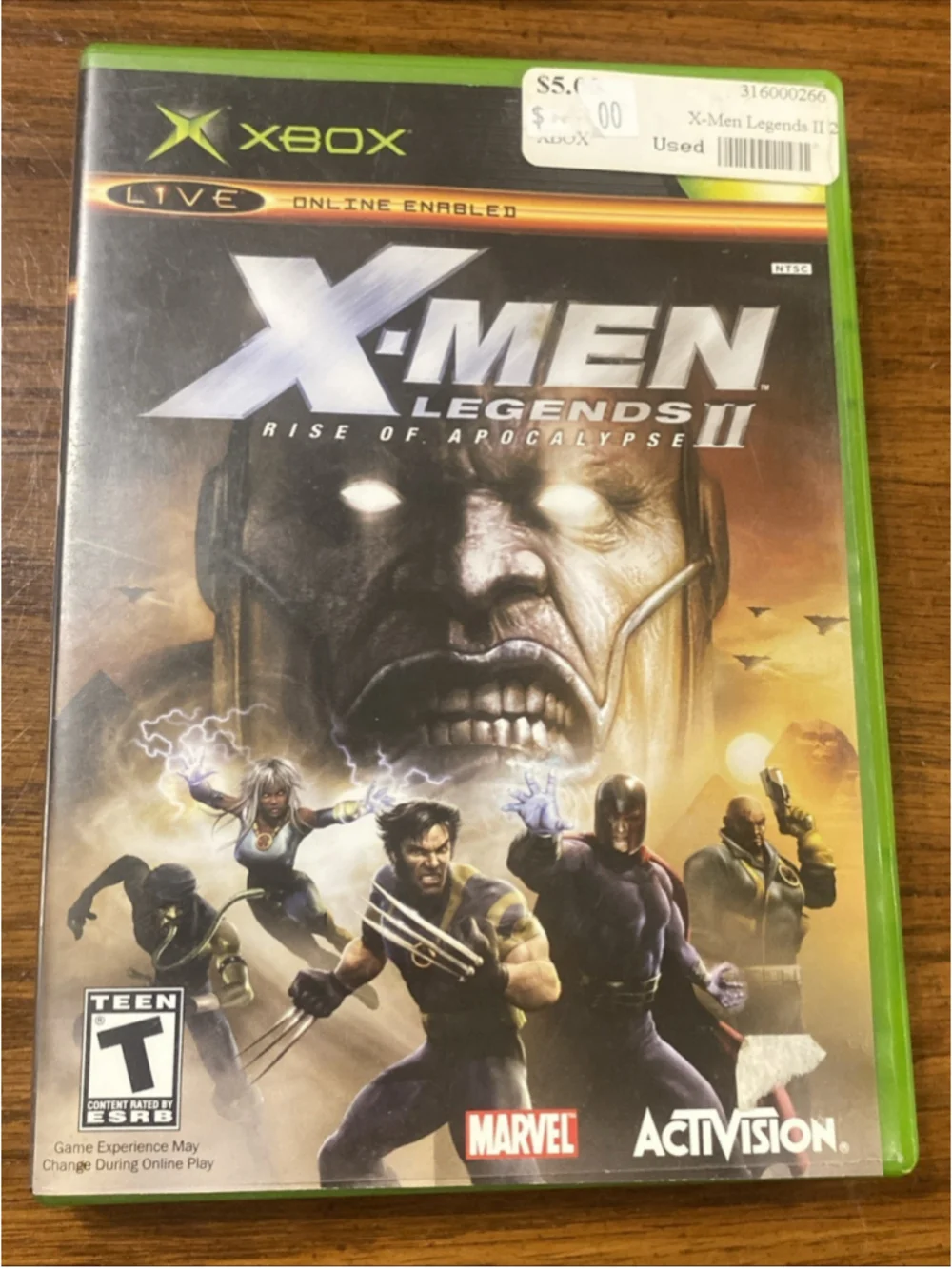 X-Men Legends II 2: Rise of Apocalypse (Xbox, 2005) With Manual